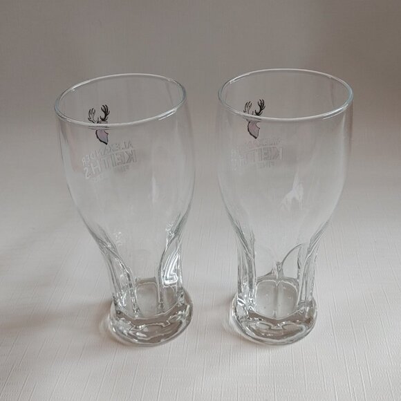 Alexander Keith's Pint Glasses PAIR Beveled Base - Picture 4 of 6